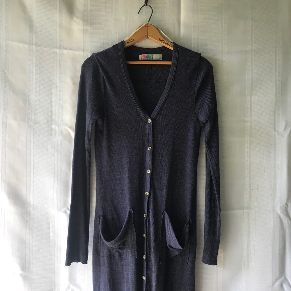 Free People Beach Wear Long Cardigan